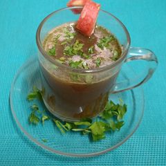 Coriander- Carrot Juice -- "A Trove Of Treasure" A picture of Coriander- Carrot Juice -- "A Trove Of Treasure".