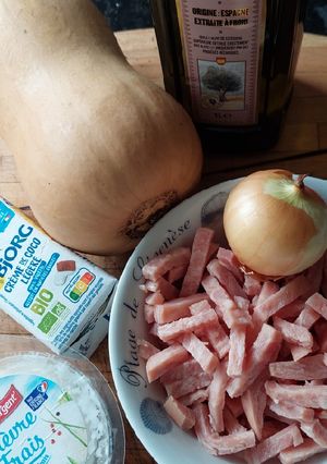 Une photo de Butternut chèvre lardon