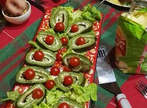 Una foto de Arrollado de espinaca relleno