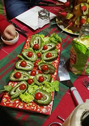 Una foto de Arrollado de espinaca relleno