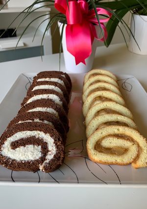 Lekváros piskótatekercs recept fotója