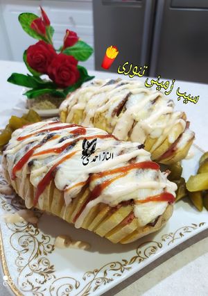 عکسی از دستور سیب زمینی تنوری