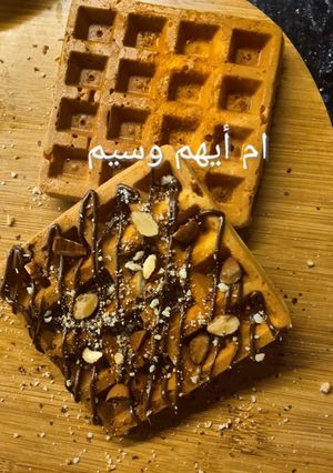 صورة لوصفة وافل بالشوكولاتة والمكسرات