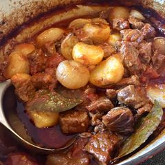 A picture of Greek Beef Stifado (Wine Free Version) 🇬🇷.