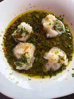 Una foto de Dumplings de gambas
