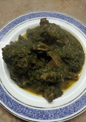 A picture of Palak gosht.
