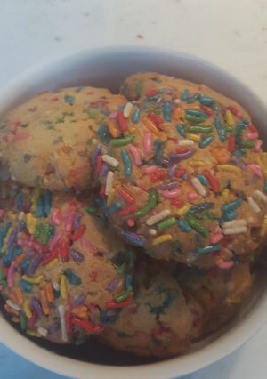 Foto resep Sprinkle cookies (soft-chewy)