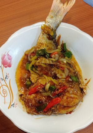 Foto resep Ikan kakap saus tiram+lada hitam