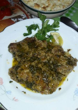 صورة لوصفة لحمه بصوص الزبده والليمون بالطريقه الفرنسيه... روعه