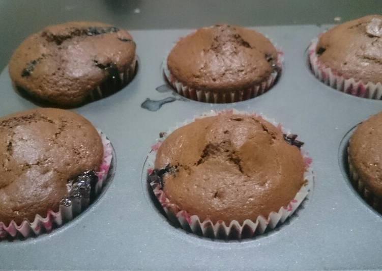 Blueberry chocolate muffins