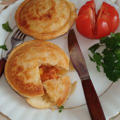 A picture of Sweet potato and chorizo pie.