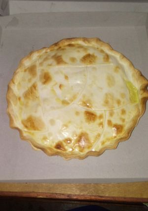 Una foto de Tarta de jamón, choclo y queso