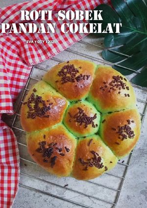 Foto resep Roti sobek Pandan Cokelat