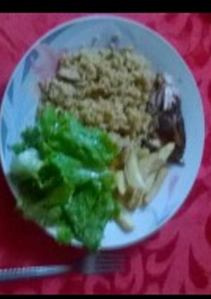 A picture of Onion rice.
