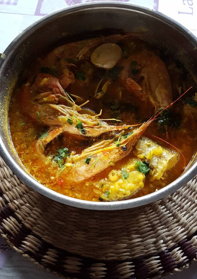 Una foto de Arroz caldoso de pescado