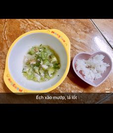 ếch xào lá lốt