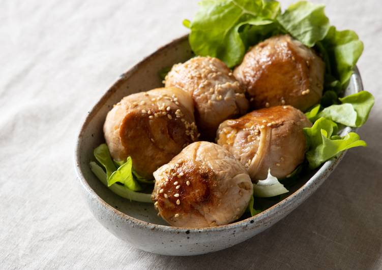 Recipe of Perfect Japanese Nikumaki Onigiri(Meat wrapped rice balls)