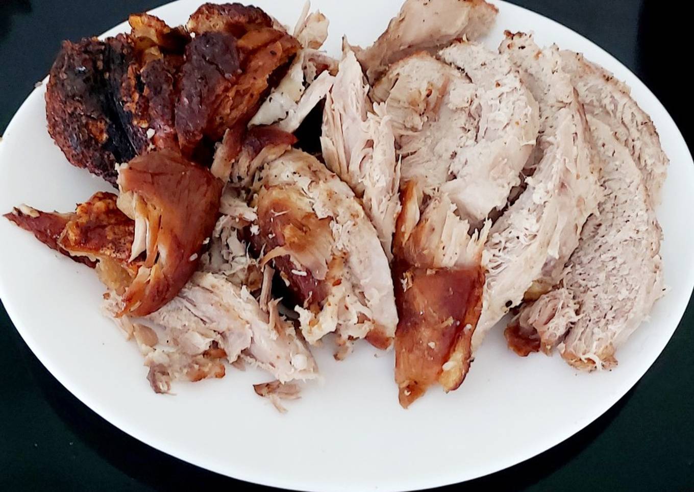 My Garlic flavoured Crackling Roast Leg of Pork 😋