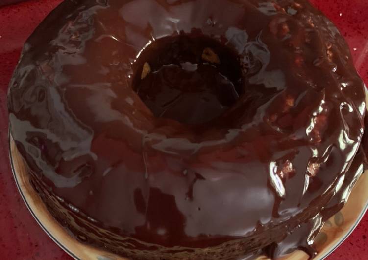 Bizcocho bañado con chocolate en Thermomix Tm5
