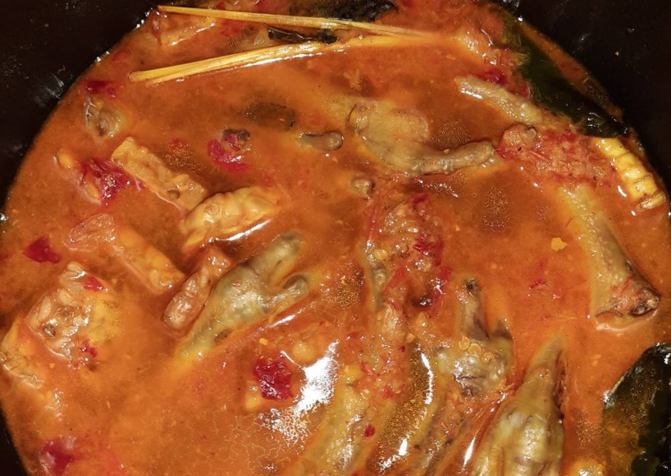 Ceker + Tempe Kuah Pedas