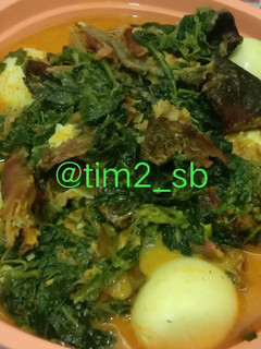 Foto resep Gulai Ikan Salai mix Daun Ubi+Telur