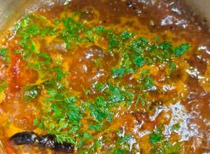 A picture of Pepper Rasam.