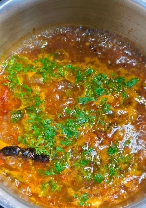 A picture of Pepper Rasam.