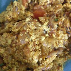 A picture of Paneer Onion bhurji.