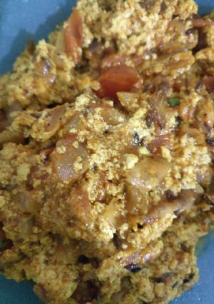 A picture of Paneer Onion bhurji.