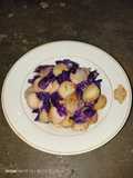 Tumis Bakso Ikan Kubis Ungu