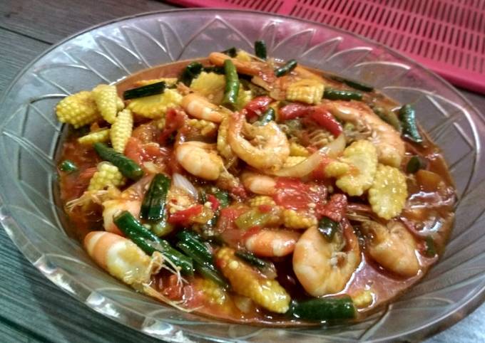 Udang Sayur asam manis