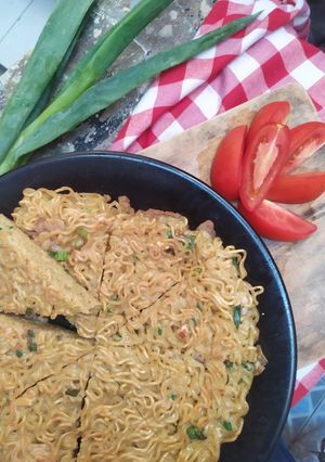 Foto resep Omlete Mie Goreng
