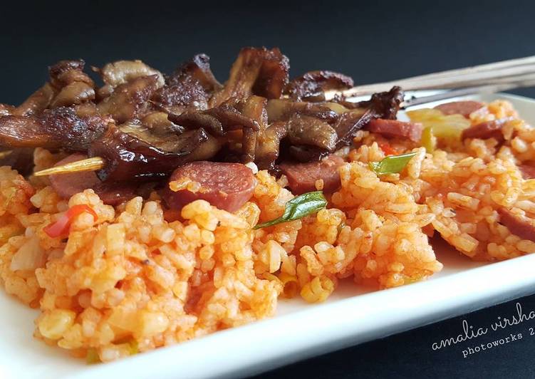 22. Tomato Rice and Mushroom Satay #BikinRamadanBerkesan