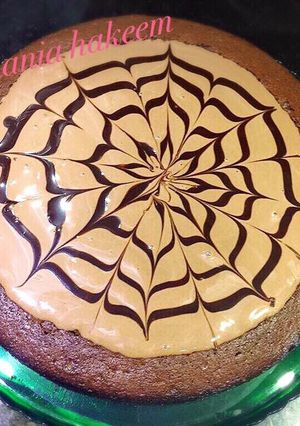 صورة لوصفة كيك بالشوكولاته والقشطه 🍫