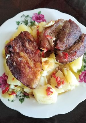 O poză a rețetei Friptură de porc la cuptor.