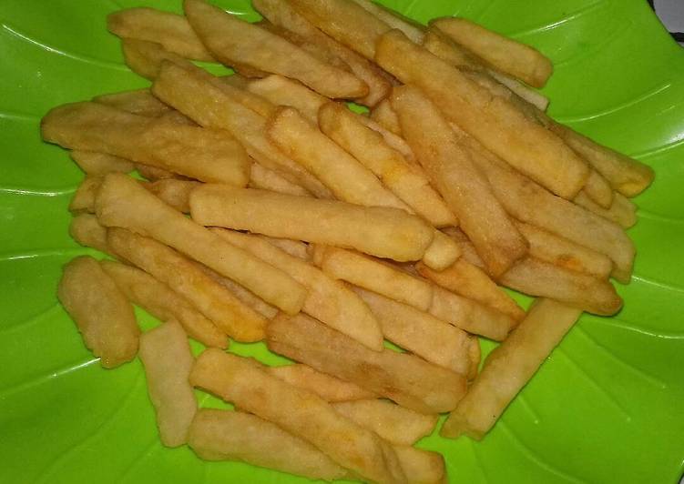 Kentang Goreng Krispy Mudah