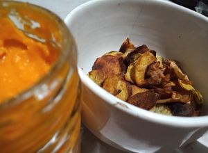 Una foto de Snack saludable: batatas fritas bien crocantes 😉