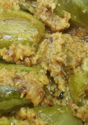 A picture of Potol narkol posto(parwal with coconut and poppy paste).