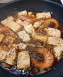 紅燒豆腐燴蝦子