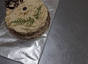 Una foto de Torta manjar moka