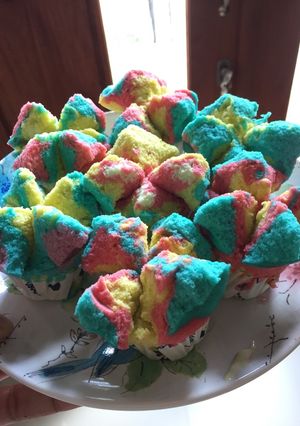 Foto resep Bolu kukus mekar rainbow