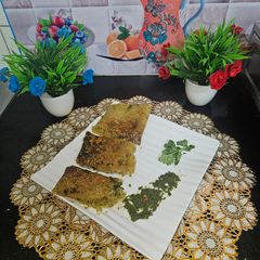 A picture of Healthy mix dal stuffed chilla.