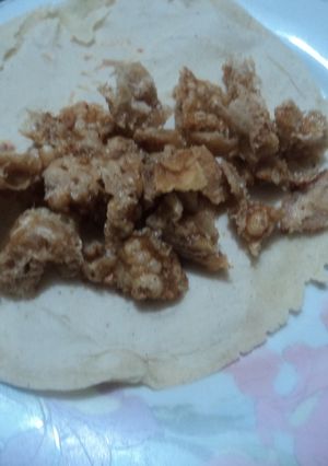Una foto de Tacos de chicharrón graso o con cebo de arriero. Jalisco