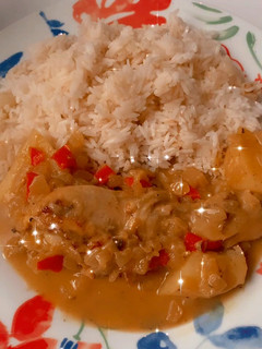 Una foto de Pollo a la mostaza con naranja y miel