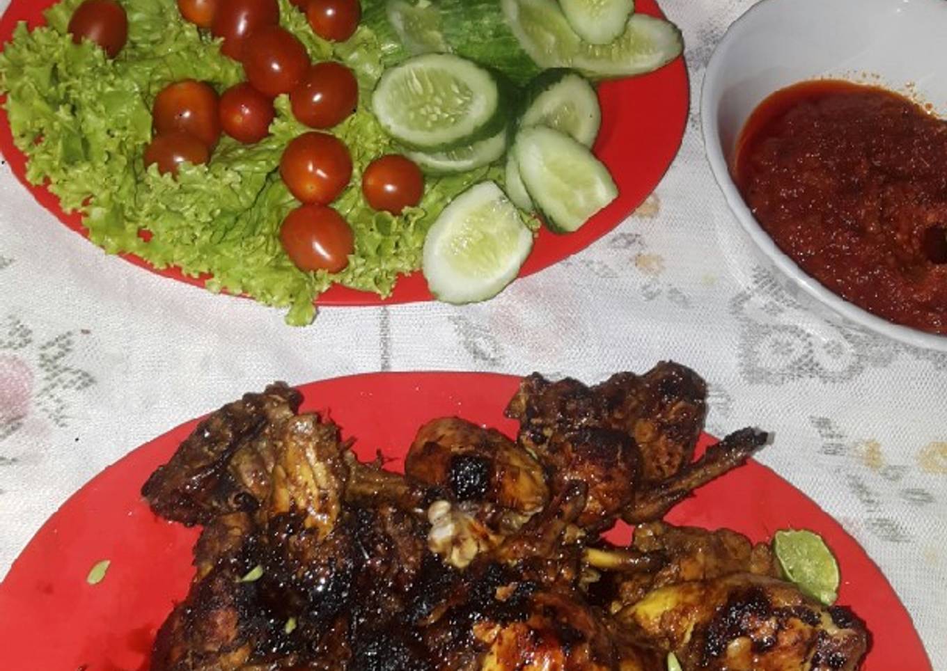 Ayam Panggang Dengan Uncup