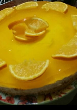 صورة لوصفة تشيز كيك جيلي البرتقال