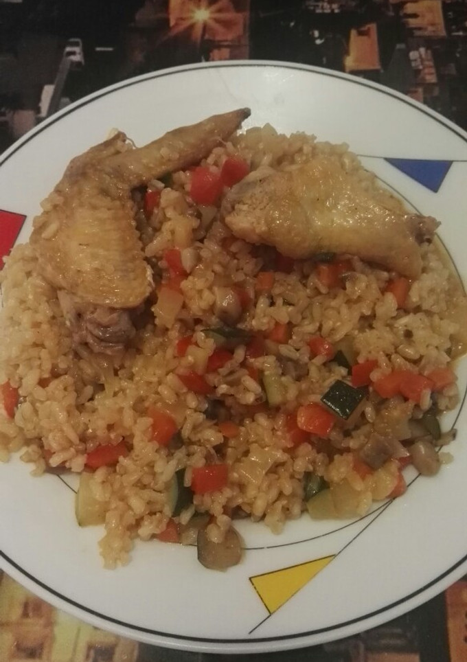 Una foto de Arroz integral con curry