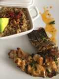 Langosta a la plancha con quinoa