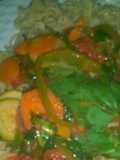 Noodles and vegetable soup