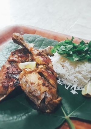 A picture of Chicken wid podina Rice🍠.